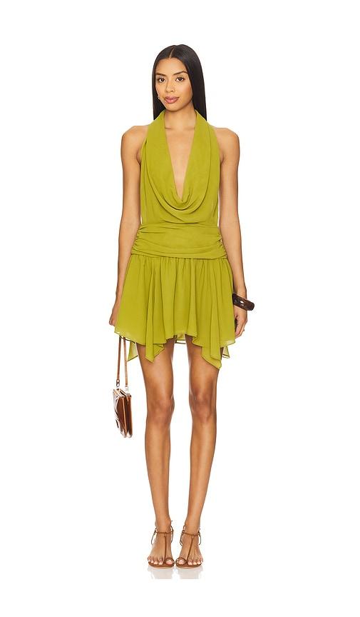 lovers and friends demi mini dress in green.