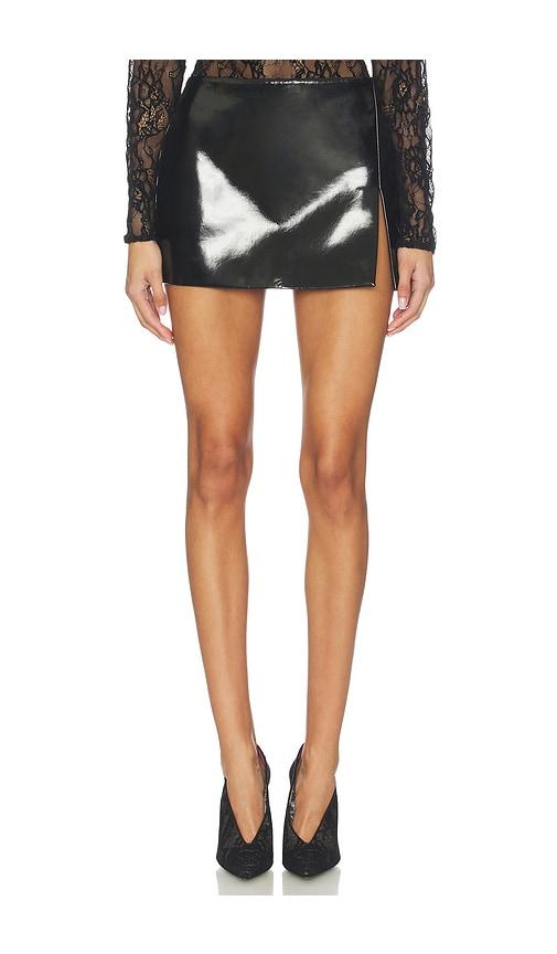 lovers and friends demi mini skirt in black.