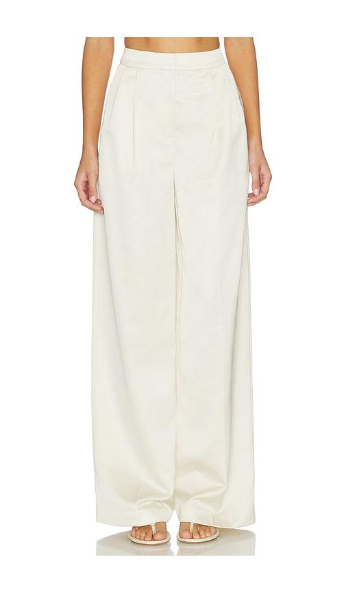 lovers and friends denver pant in ivory.