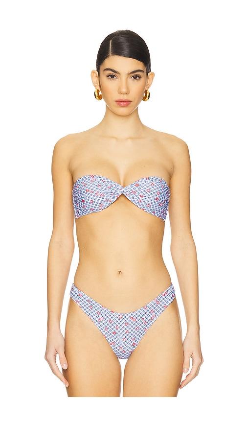 lovers and friends desarae top in blue.