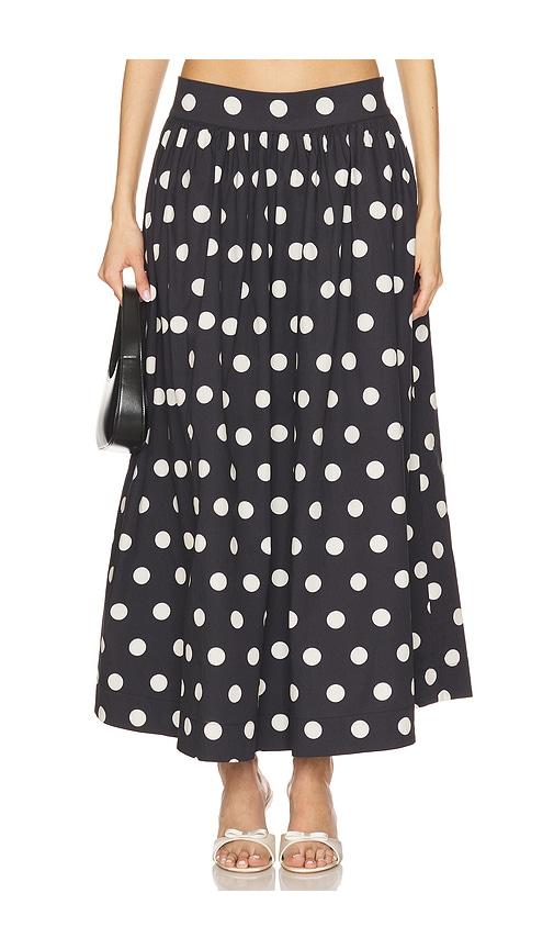lovers and friends deven midi skirt in black.