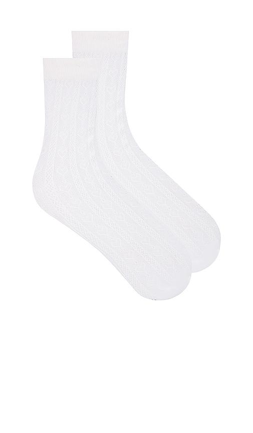 lovers and friends diana socks in white.
