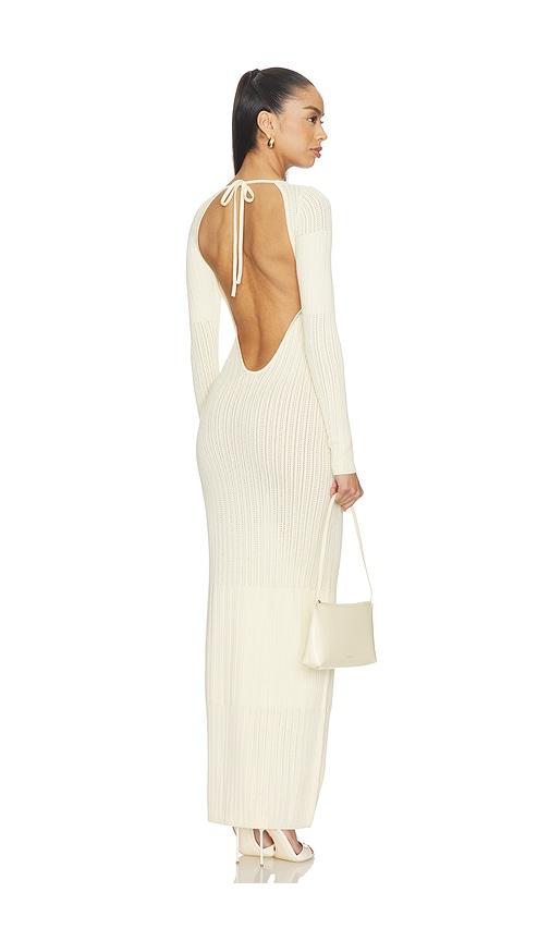 lovers and friends doreen pointelle maxi dress in ivory.