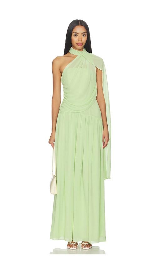 lovers and friends eden gown in mint.
