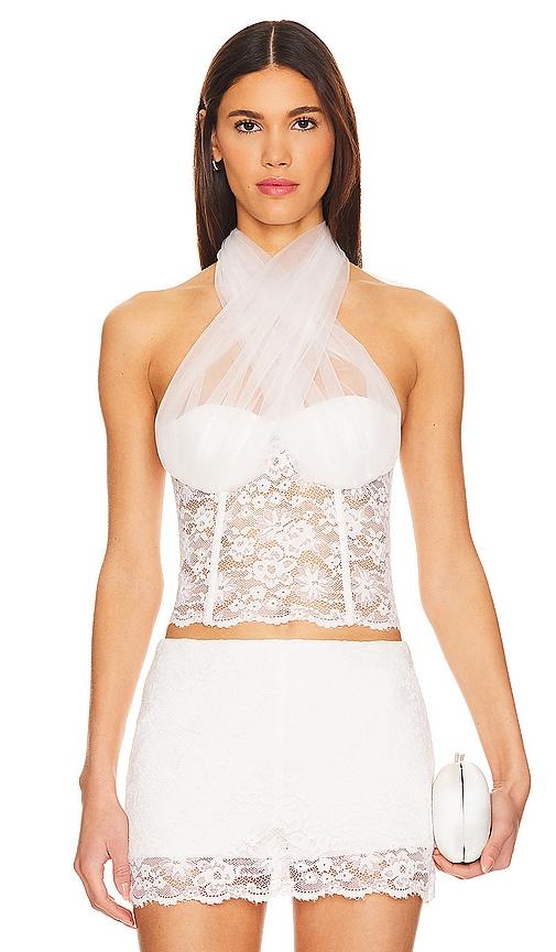 lovers and friends elliot top in white.