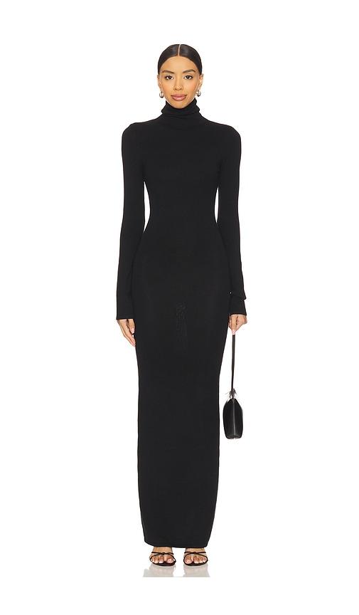 lovers and friends emaline maxi dress in black.