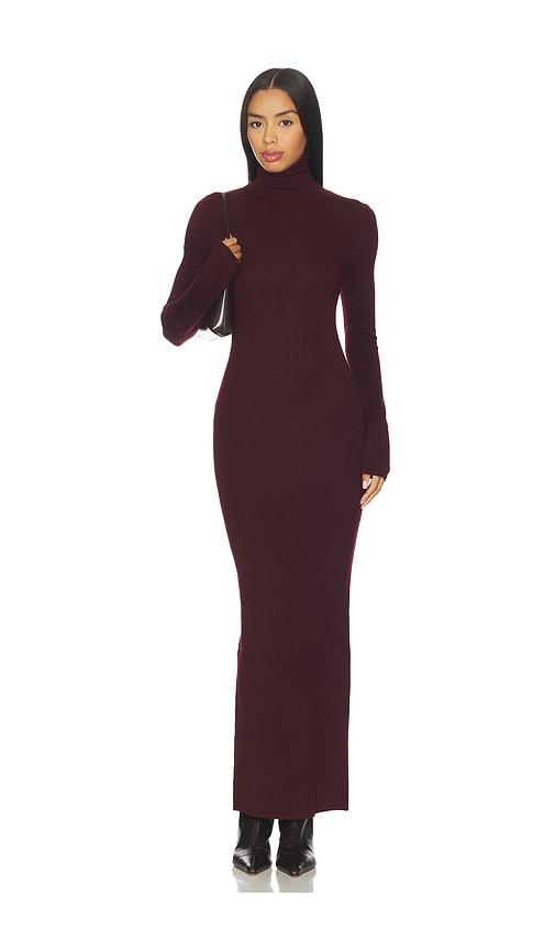 lovers and friends emaline maxi dress in burgundy.