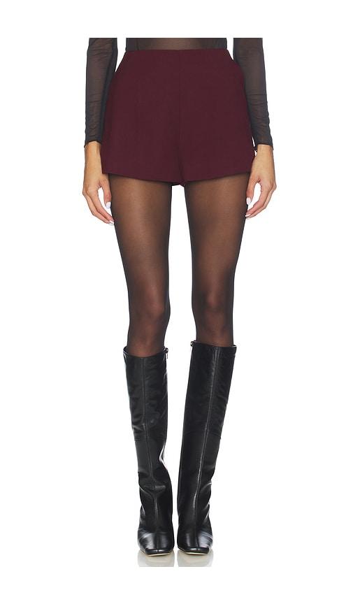 lovers and friends emeri short in burgundy.
