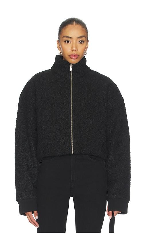 lovers and friends emmie sherpa jacket in black.