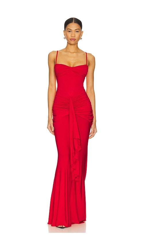lovers and friends emmy maxi dress in red.