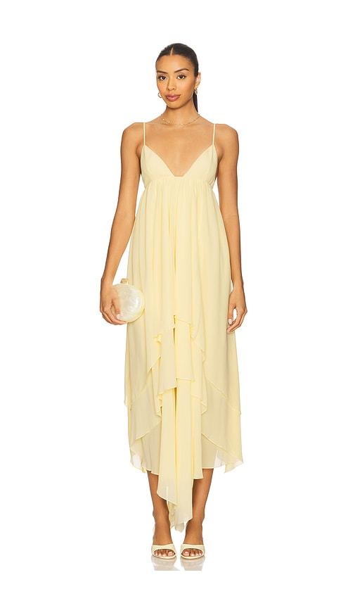 lovers and friends eve gown in lemon.