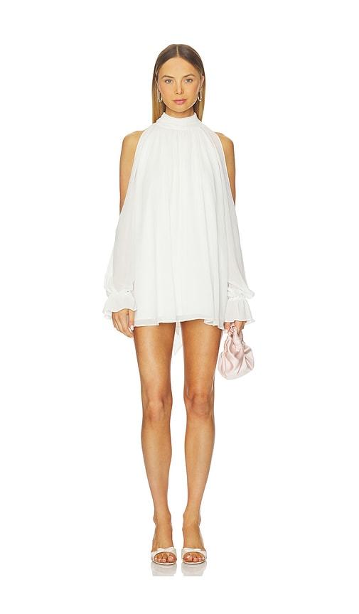 lovers and friends felicity mini dress in white.