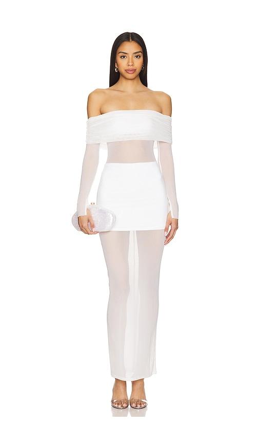 lovers and friends fio maxi dress in white.