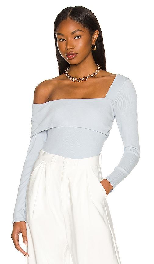 lovers and friends florence bodysuit in baby blue.