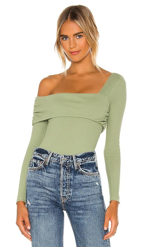 lovers and friends florence bodysuit in green.