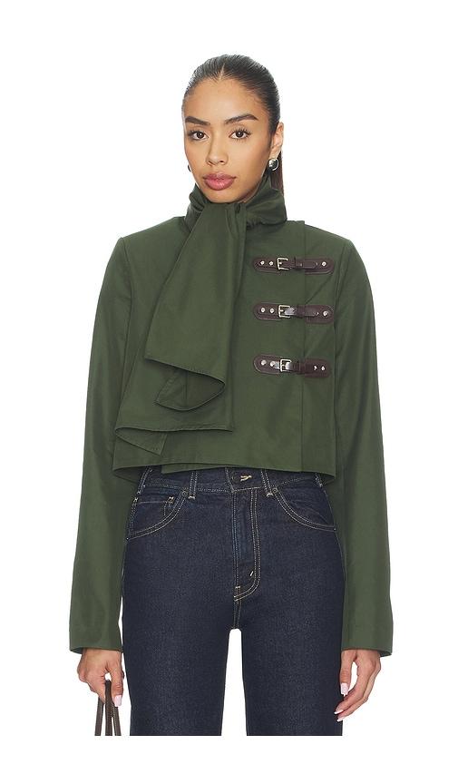 lovers and friends florence jacket in dark green.