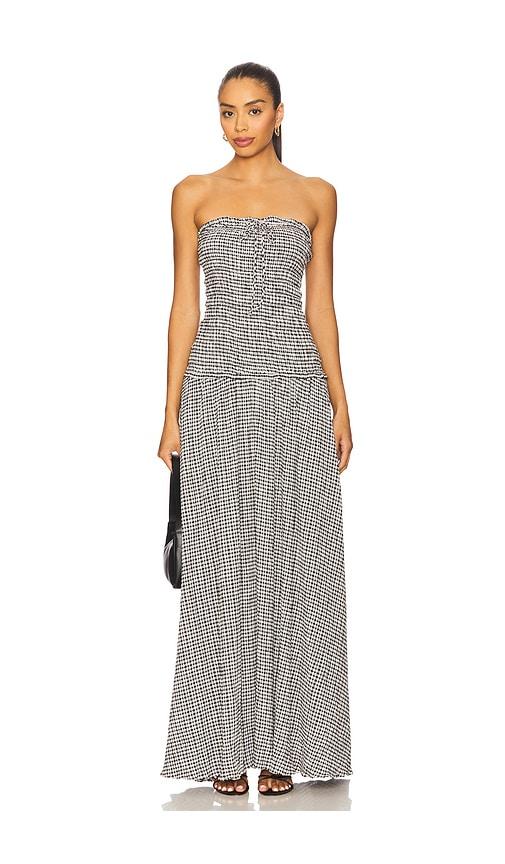 lovers and friends gale maxi dress in black.