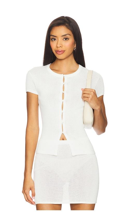 lovers and friends glin cardigan in white.