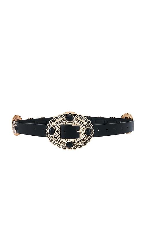 lovers and friends gypsy buckle belt in black.