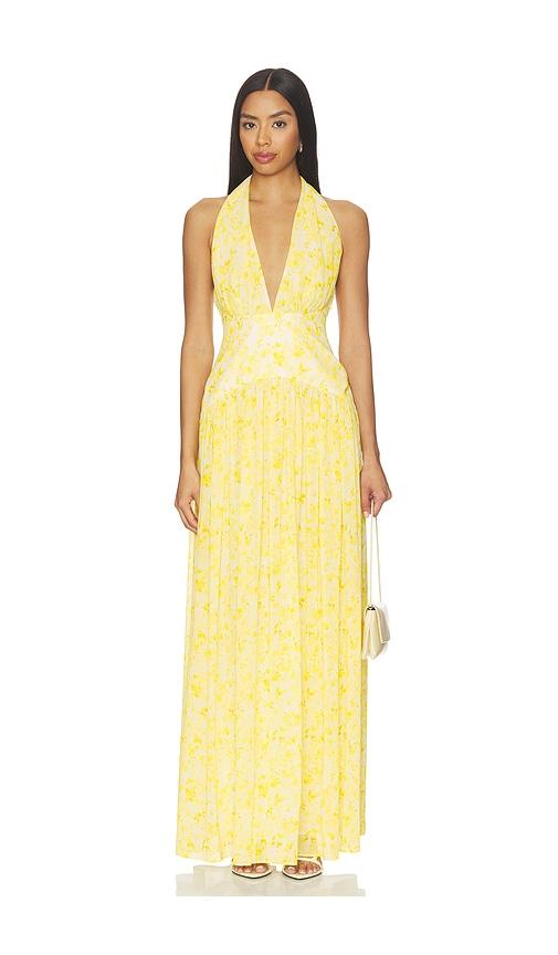 lovers and friends hannah gown in yellow.