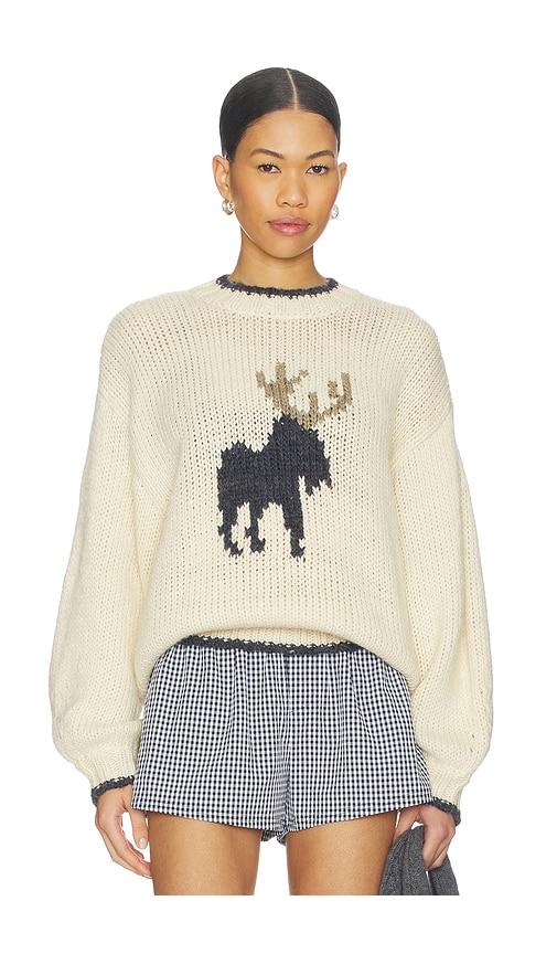 lovers and friends haruko sweater in cream,navy.