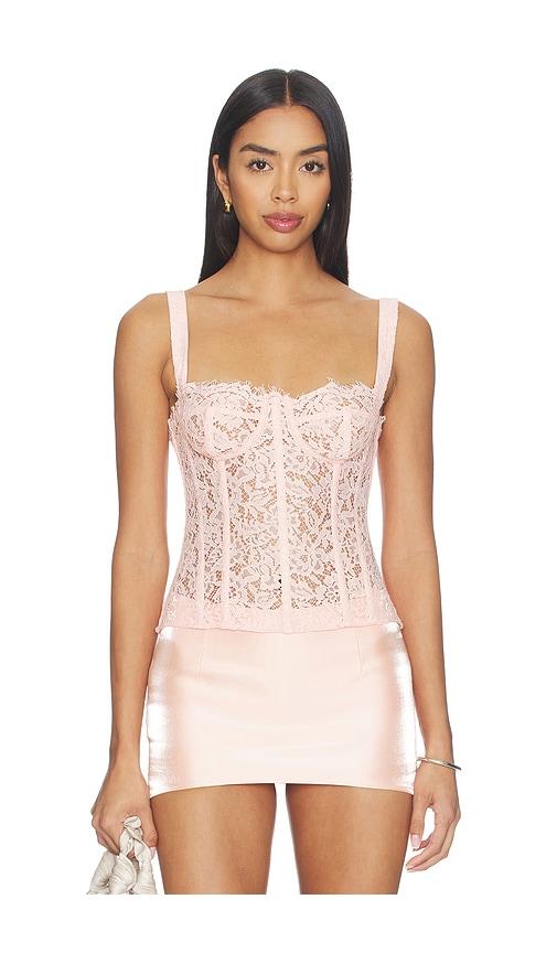lovers and friends hilly top in rose.