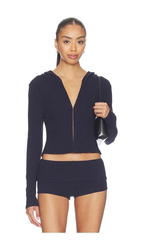 lovers and friends hudson hoodie in navy.