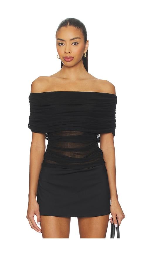 lovers and friends iliana top in black.
