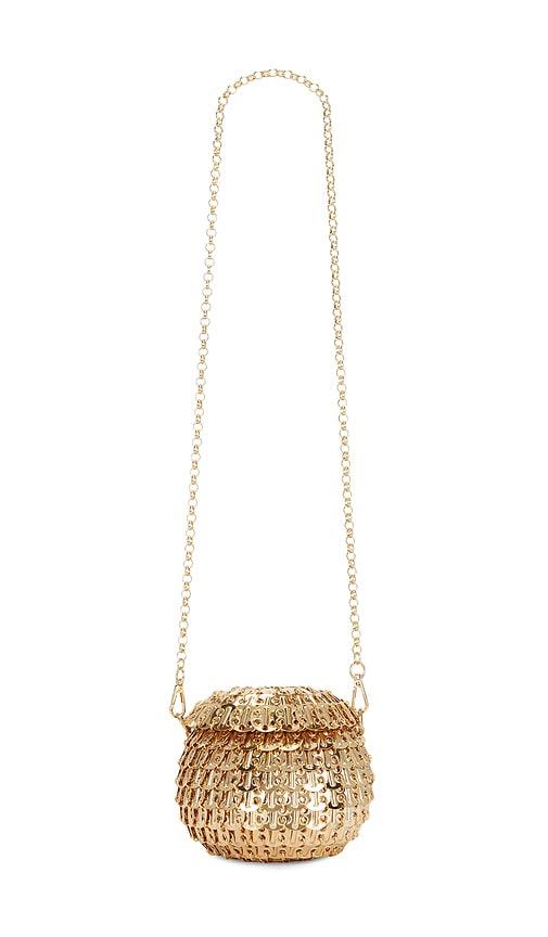 lovers and friends isla handbag in metallic gold.