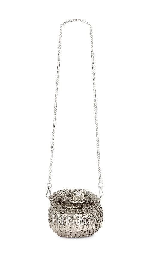 lovers and friends isla handbag in metallic silver.