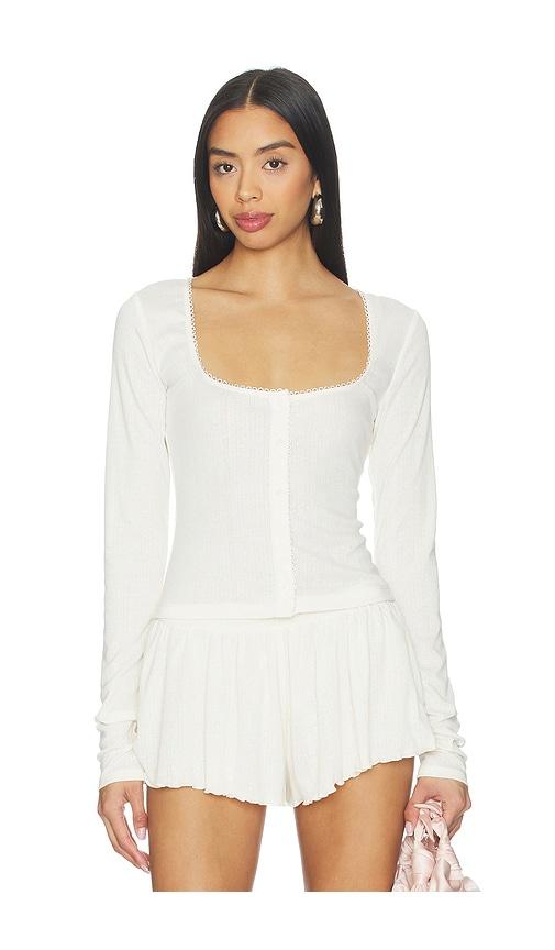 lovers and friends isobel top in ivory.