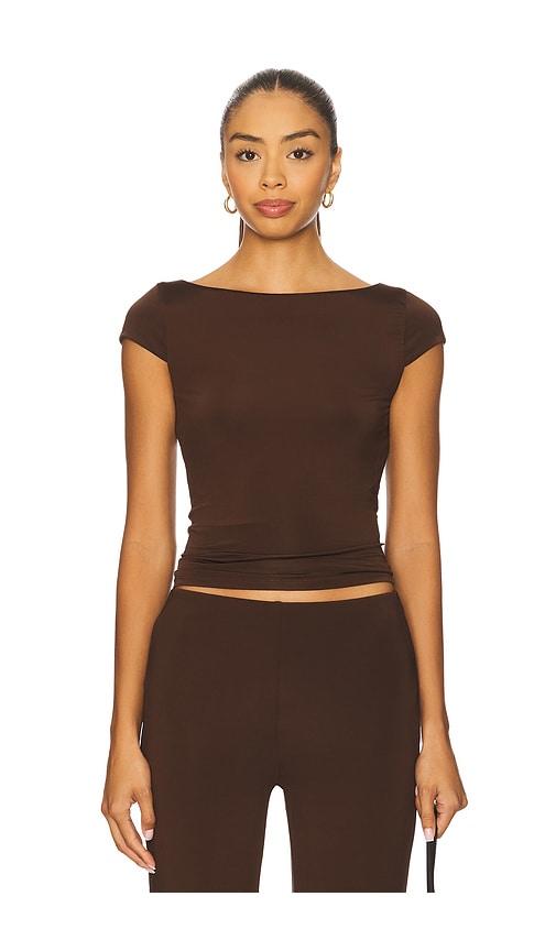 lovers and friends ivanna top in chocolate.