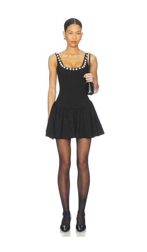 lovers and friends jade mini dress in black.