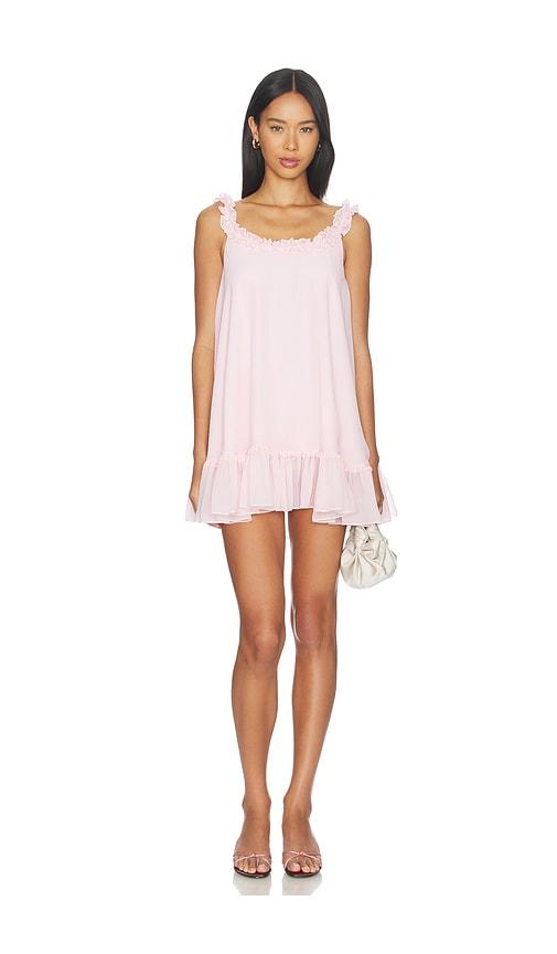 lovers and friends janet mini dress in pink.