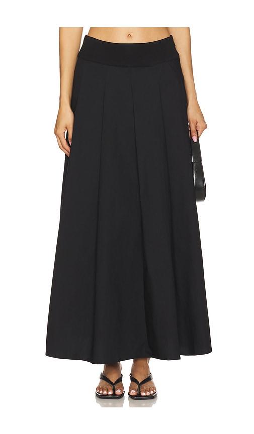 lovers and friends jetty maxi skirt in black.