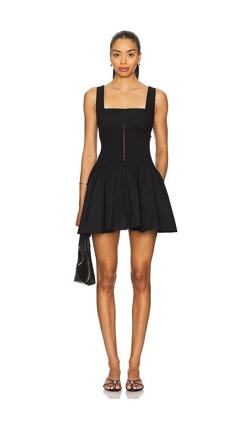 lovers and friends jetty mini dress in black.