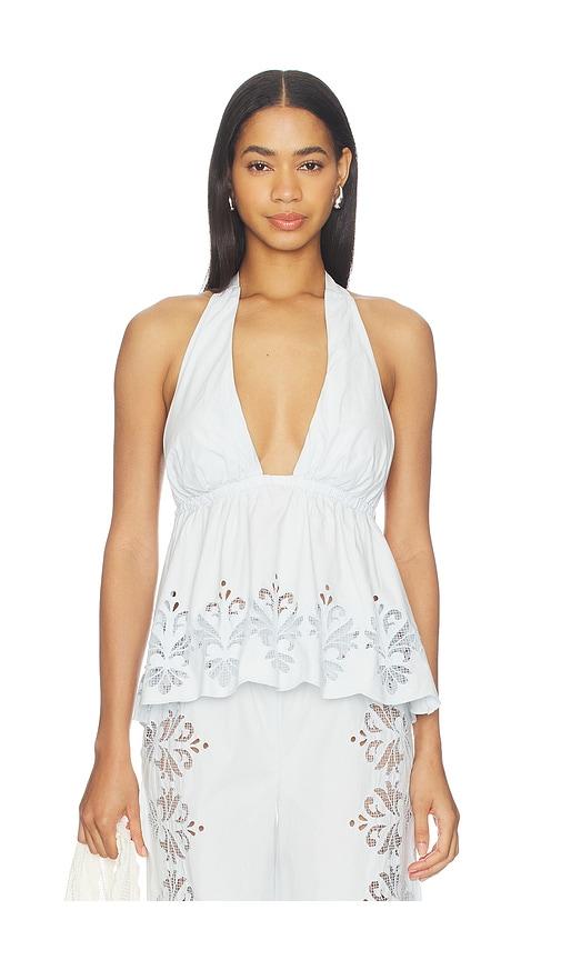 lovers and friends jolie top in baby blue.