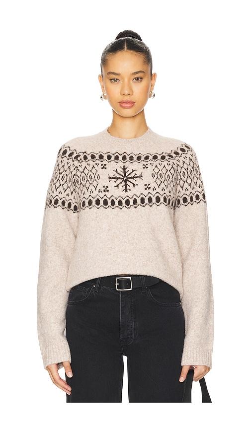 lovers and friends josette fairisle sweater in cream.