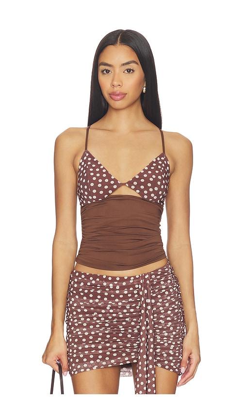 lovers and friends judith top in brown.