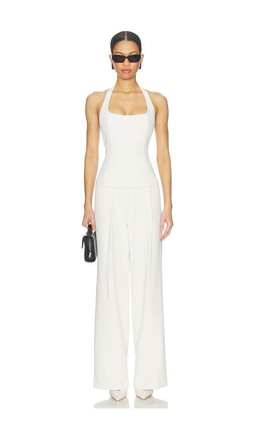 lovers and friends juliette jumpsuit in cream.