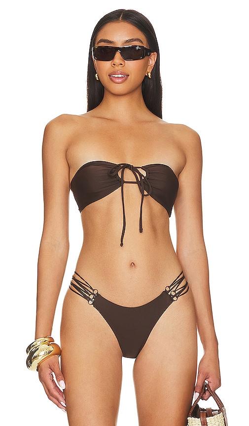 lovers and friends keep my cool top in chocolate.