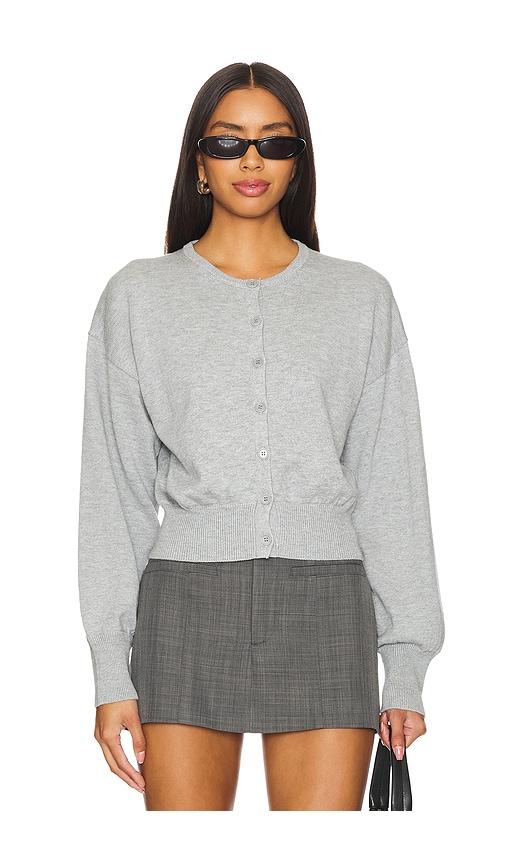 lovers and friends kehlani knit cardigan in grey.