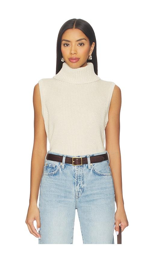 lovers and friends keris turtle neck vest in beige.