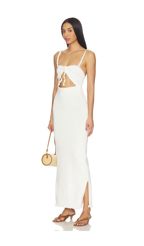 lovers and friends kinslee knit maxi dress in ivory.