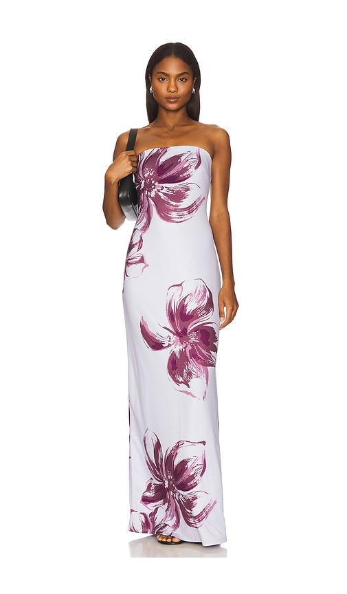 lovers and friends laila gown in lavender.