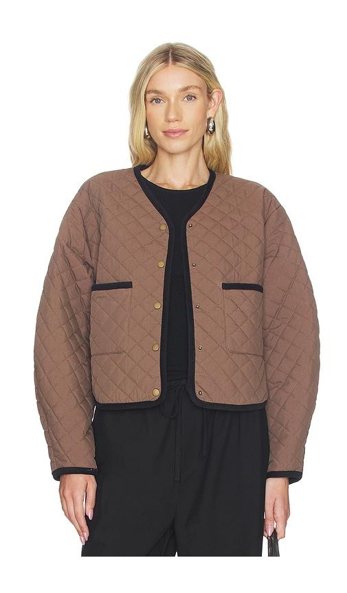 lovers and friends lara jacket in chocolate.