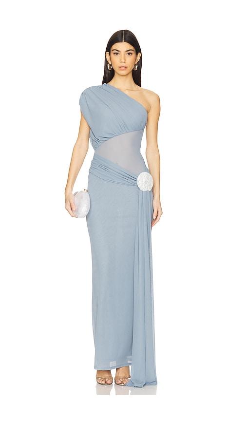 lovers and friends lea gown in blue.