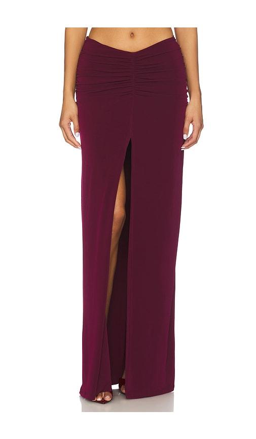 lovers and friends leighton maxi skirt in purple.
