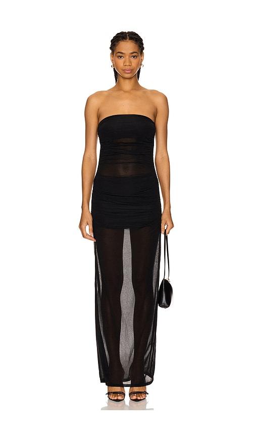 lovers and friends lexi maxi dress in black.