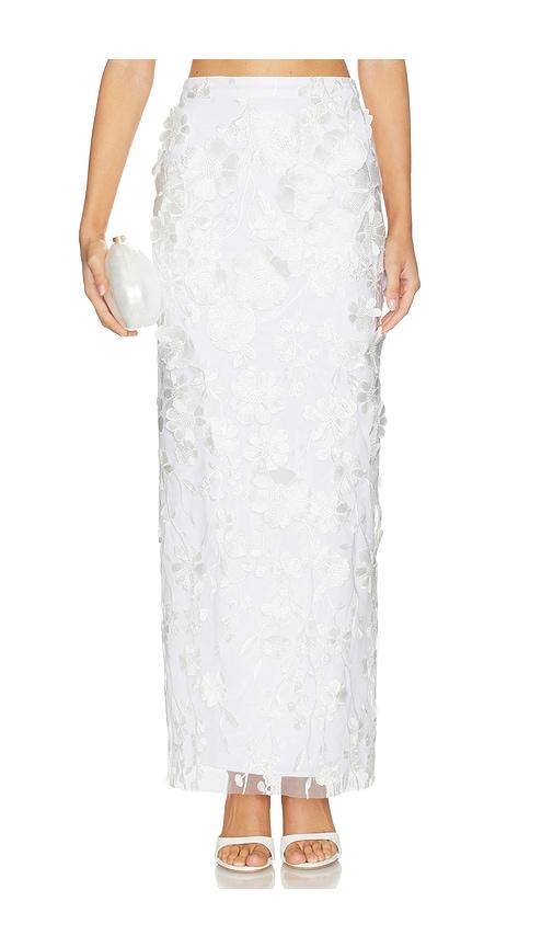 lovers and friends lilia maxi skirt in white.